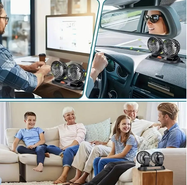 funda organizador para auto+ ventilador 360 grados