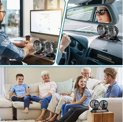 funda organizador para auto+ ventilador 360 grados