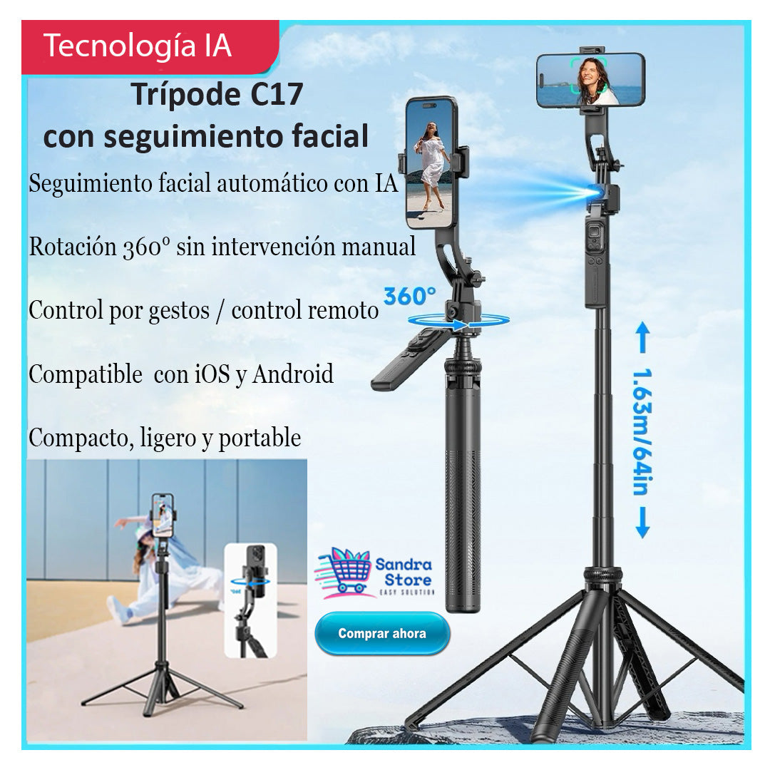 C17: Trípode con seguimiento facial por IA